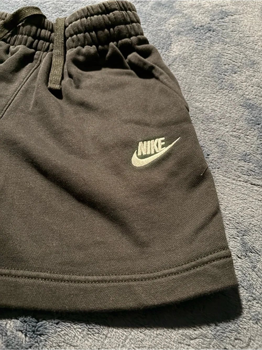 Nike Kids Black Fleece Shorts with Elastic Waist